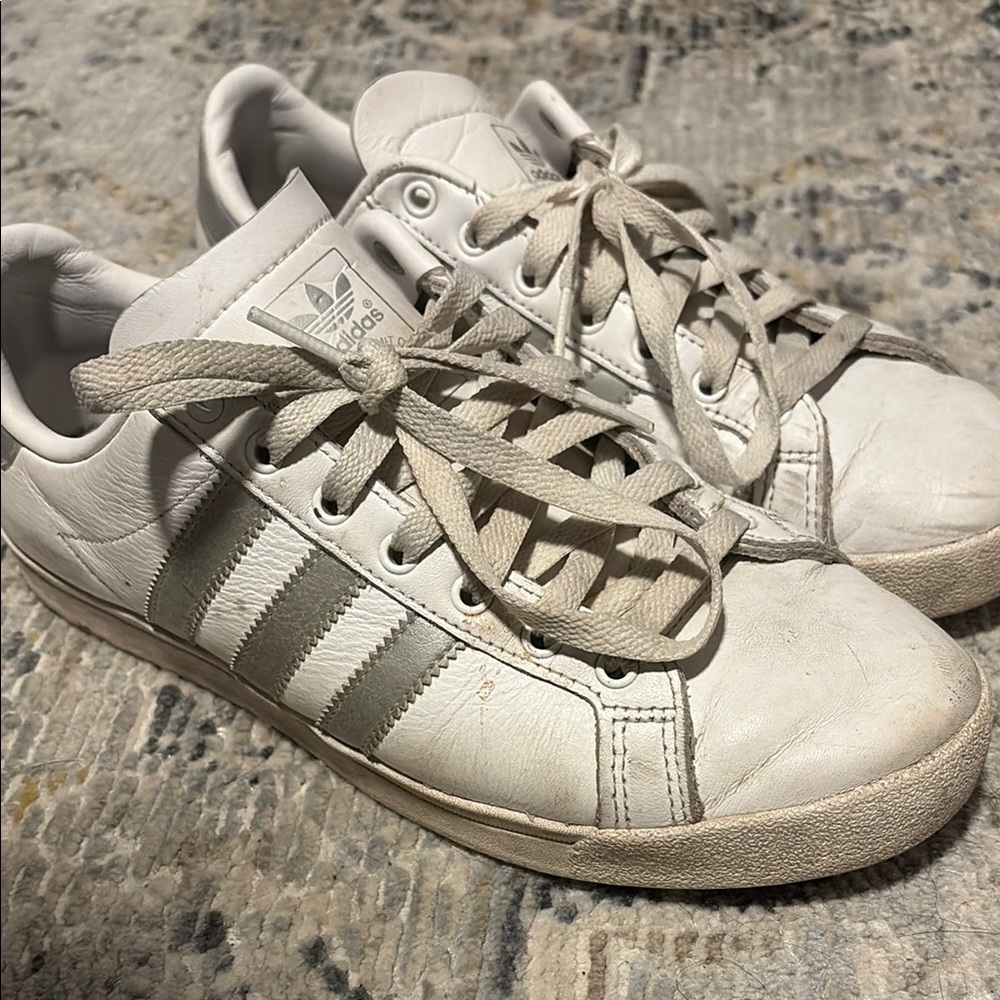 Adidas Classic White and Gray Sneakers